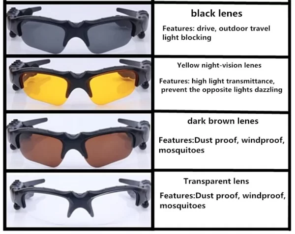 Glasses Unisex Fashion Smart Sunglasses With Headset – Image 3