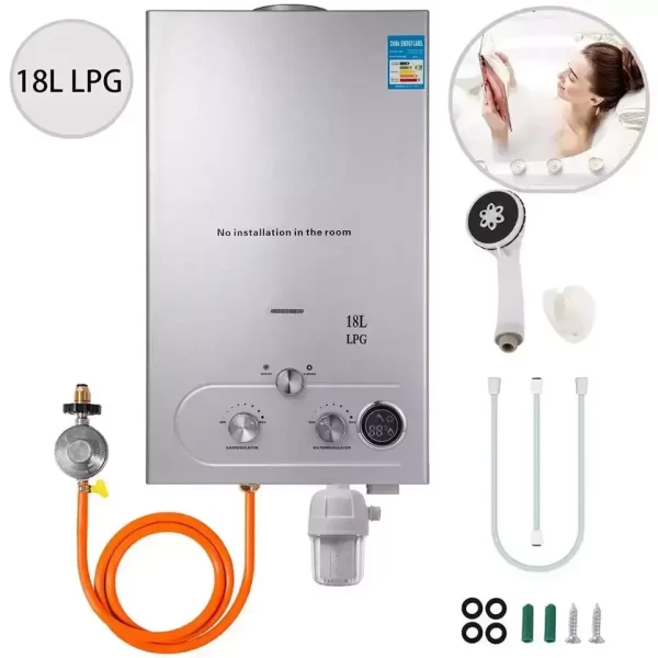 Propane 18L Gas LPG Tankless Instant Hot Water – Image 3
